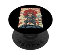 Pig Samurai Japanese Warrior PopSockets Adhesive PopGrip