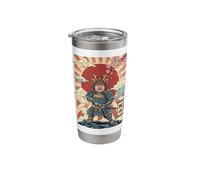 Pig Samurai Japanese Warrior Stainless Steel Insulated Tumbler