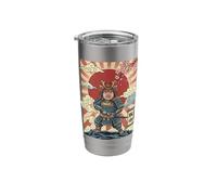 Pig Samurai Japanese Warrior Stainless Steel Insulated Tumbler