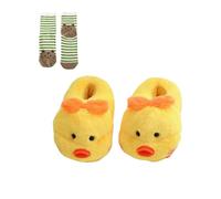 Pig Slippers,Women's Warm Slippers, Winter Home Slippers Furry anti-slip Slippers,Cartoon animal cotton shoes (Duck, Adult, Women, One Size, Alpha, UK Footwear Size System, Medium)