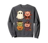 Pig Spooky Witch Boo Zombie Cute Pig Halloween Ghost Costume Sweatshirt