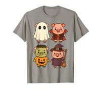 Pig Spooky Witch Boo Zombie Cute Pig Halloween Ghost Costume T-Shirt