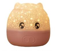 Pig Star Rechargeable Galaxy Projector Night Light - 6 Rotating Patterns & 3 Color Mood Lighting, Kids & Nursery Bedroom Decor
