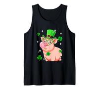 Pig Sunglasses Hearts Cute Bubble Patrick's Day Shamrocks Tank Top