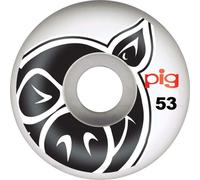 Pig Head Natural Skateboard Wheels Silver 53 mm