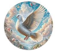 Pigeon 1000 Pieces Jigsaws Animal Cute Round Jigsaw Challenge Games Puzzles for Adults for Adults & Kids 1000pcs (67.5x67.5cm)
