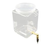 Pigeon Automatic Bird Water Bottle, Copper Leakproof Drinking Container for Cockatiels, Quails, Canaries, Transparent Container- Stainless Steel