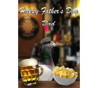 Pigeon Bird Father's Day Personalised Greeting Card A5 Dad Step-Dad Pub PC45