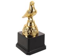 Pigeon Bird Trophy Gold 1st Place Racing Competition Award Prize | Plastic Animal-shaped Design, Engraving Area on Built-in Base, Easy for Trainers, Showrooms and Champion Winners