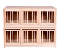 Pigeon Cage 35IN Large Size, 3-door Design Indoor Pigeon Nest Box, Stackable Design Bird Cage With Flip-up Door, Portable Pairing Cage(35IN*2)