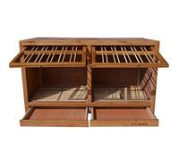 Pigeon Cage, Big Bamboo Pigeon Nest Box for Racing Pigeons, Multipurpose Pigeon Pairing Cage, Outdoor Durable Bird Cage, Easy to Clean(BROWN,80 * 40 * 45CM)