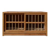 Pigeon Cage Push-pull Doors And Windows, Bamboo Bird Aviary Double Drawer Manure Tray Pigeon Nest Box, Adjust Isolation Breeding Breeding Cage(Brown)