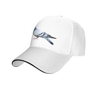 Pigeon Casual Sandwich Baseball Cap Adjustable Washable Classic Curved Brim Baseball Cap for Men and Women, White, One Size