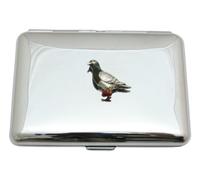 Pigeon Cigarette Tin Chrome Plated Steel Medium or Large Free Engraving cc 581