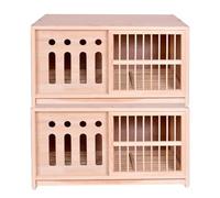 Pigeon coop Light-proof Door Outdoor Pigeon Nest Box, Large Bird cage, Solid Wood Sliding Door Bird Carrier, Removable Tray(27.6IN*2)