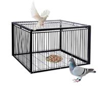 Pigeon Coop, Outdoor Garden Roof Auto Bird Traps with 4 Entrances, Portable Easy Assembly for Chickens and Poultry (27.5" L x 15.7" W x 10.2" H)
