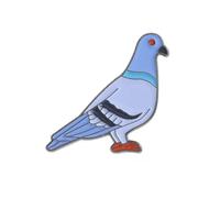 Pigeon Enamel Pin - 2.5cm x 3cm Urban Bird Badge with Red Feet and Blue-Tone Detail - Novelty Lapel Pin for Jackets, Backpacks, Collectors, and Bird Lovers
