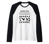 Pigeon Flock Weak Alone Unstoppable Together Bird Game Funny Raglan Baseball Tee