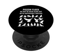Pigeon Flock Weak Alone Unstoppable Together Bird Game Gamer PopSockets Adhesive PopGrip