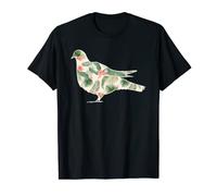 Pigeon Flower Girl Print Floral Bandtail Hawaiian Women Gift T-Shirt