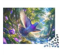 Pigeon Forest Stream Jigsaw Puzzle, 1000 Pcs For Adults | 52x38cm Art Admirers, Birthday Gift, Cardboard, Mood Calming, Tight Puzzle Fit