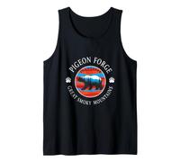 Pigeon Forge Tennessee Bear and Forest Vintage Outdoors Tank Top