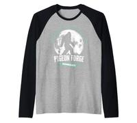 Pigeon Forge Tennessee Respect the Locals Bigfoot Sasquatch Raglan Baseball Tee