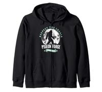 Pigeon Forge Tennessee Respect the Locals Bigfoot Sasquatch Zip Hoodie