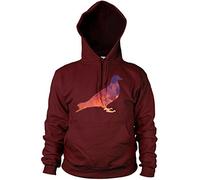 Pigeon Geometric Hoodie Maroon