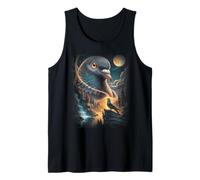 Pigeon Howling to The Moon Vintage 90s Mystical Bird Tank Top