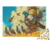 Pigeon Jigsaw Puzzles 1000 Pieces Dove Home Decoration Puzzle Educational Games Premium Puzzle DIY Puzzle Toys Impossible Puzzles Games Gift 1000pcs (75x50cm)