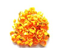 Pigeon Leg Poultry Dove Parrot Clip Rings Inner Diameter 8mm Band Foot Ring Supplies Bird Accessories,Orange,100Pcs