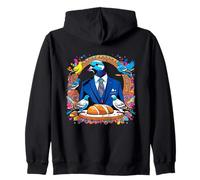 Pigeon Mafia Hilarious Art Blended with Funny Creativity Zip Hoodie