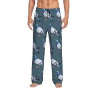 Pigeon Men'S Polyester Pajama Pants Long Pj Bottoms, Sleepwear Lounge Sleep Pants With Pockets Pack