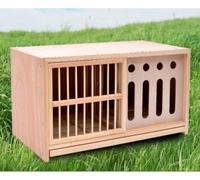 Pigeon Nest Box Pairing Cage, Solid Wood Construction, Light-proof Door & Rotating Bolt, Essential Homing Pigeon Supplies