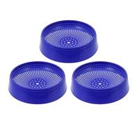 Pigeon Nesting Bowl Blue 3pcs Plastic for Homing Doves, Circular | Stable Shape for Aviaries, Smooth Mellow Surface, Breathable Base with Small Holes, Zoo Use