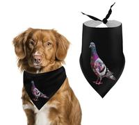 Pigeon Peace Sign Dog Bandana Puppy Cat Scarfs Bibs Washable Triangle Kerchief Pet Gifts