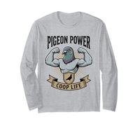 Pigeon Power Coop Life Strong Bird Funny Bodybuilder Long Sleeve T-Shirt