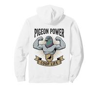Pigeon Power Coop Life Strong Bird Funny Bodybuilder Pullover Hoodie