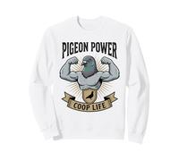Pigeon Power Coop Life Strong Bird Funny Bodybuilder Sweatshirt