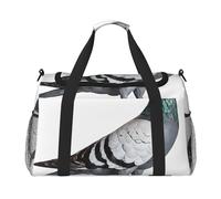 Pigeon Print Weekender Bag,Gym Bag with,Carry On Luggage Overnight Weekend Bag, Holdall Handbag & Shoulder Bag for Travel Fitness