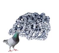 Pigeon Rings - 2025 Bird Leg Bands, Set of 50 Bright Colored Paw Rings, Size, Pigeon Accessories, Racing Parrot Rings, Poll