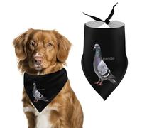 Pigeon Stay Coo Dog Bandana Puppy Cat Scarfs Bibs Washable Triangle Kerchief Pet Gifts