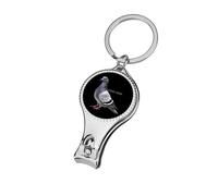 Pigeon Stay Coo Nail Clippers Sharp Sturdy Fingernail Cutters with Bottle Opener Keychain