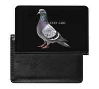 Pigeon Stay Coo Passport Holder Travel Wallet Cover Case with Card Slot Organiser for Men Women