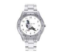 Pigeon Stay Coo Quartz Wrist Watch Stainless Steel Watches for Men Women Easy to Read