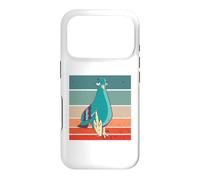 Pigeon teal bird humorous comical feathers expression animal Case for iPhone 17 Pro