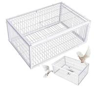 Pigeon Trap Cage, Pigeon Trap With Two One-Way Access Entrances Bird 16X12X10 Inch Cage With Skylight For Farms Barns Gardens Doves Breeding