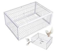 Pigeon Trap with Two One-Way Access Entrances Bird Trap 16x12x10 Inch Pigeon Cage with Skylight Cage for Farms Barns Gardens Doves Breeding