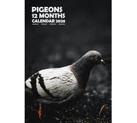 Pigeons 2026 Calendar, A3, Wirobound, Full Colour, Free Pack of Calendar Stickers